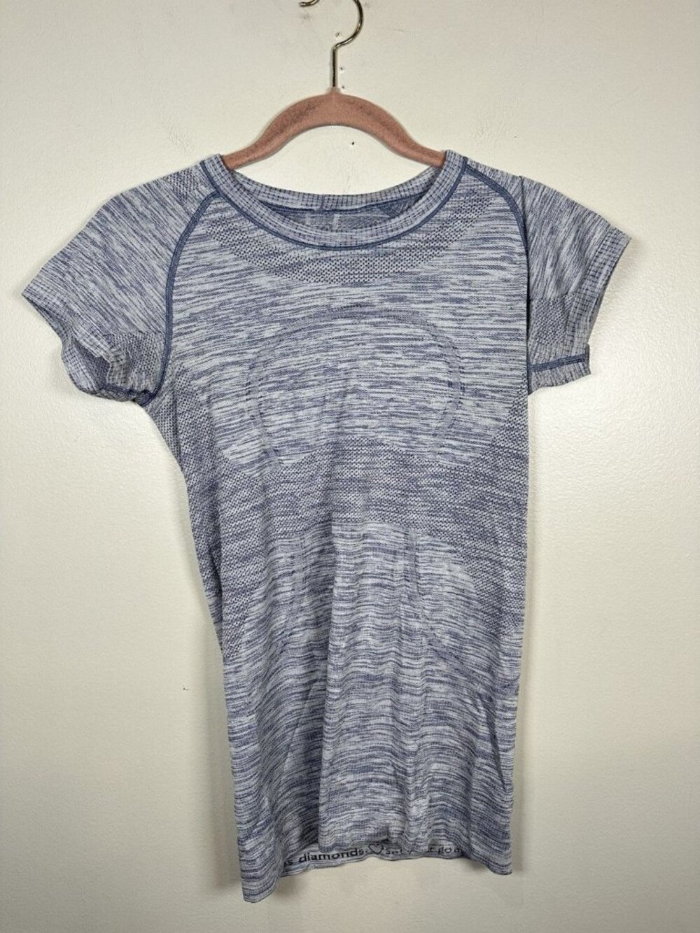 Lululemon Swiftly Tech Size 6 Blue Short Sleeve Crew T shirt Top Gym Run